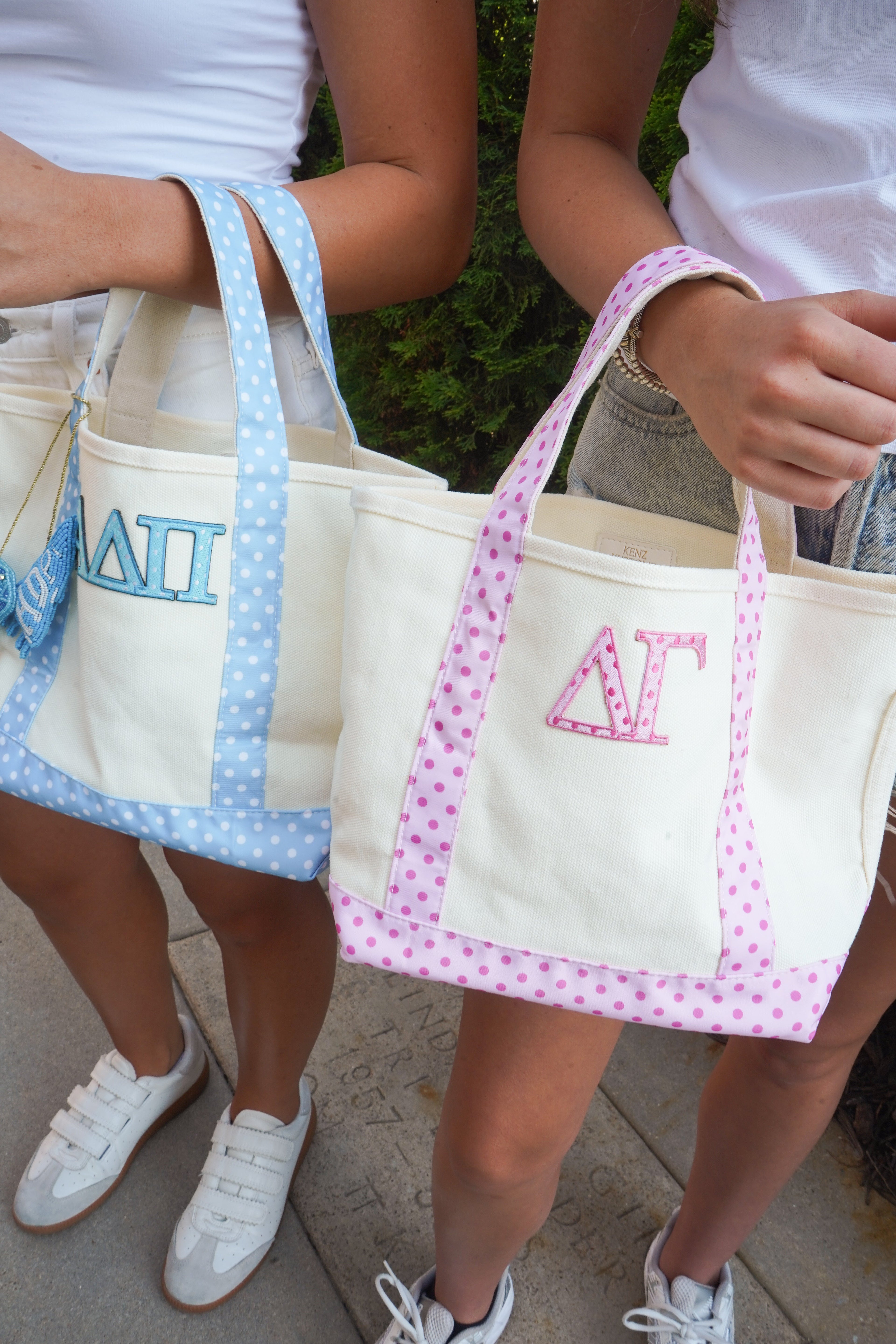 Sorority Mini Polka Dot Canvas Tote