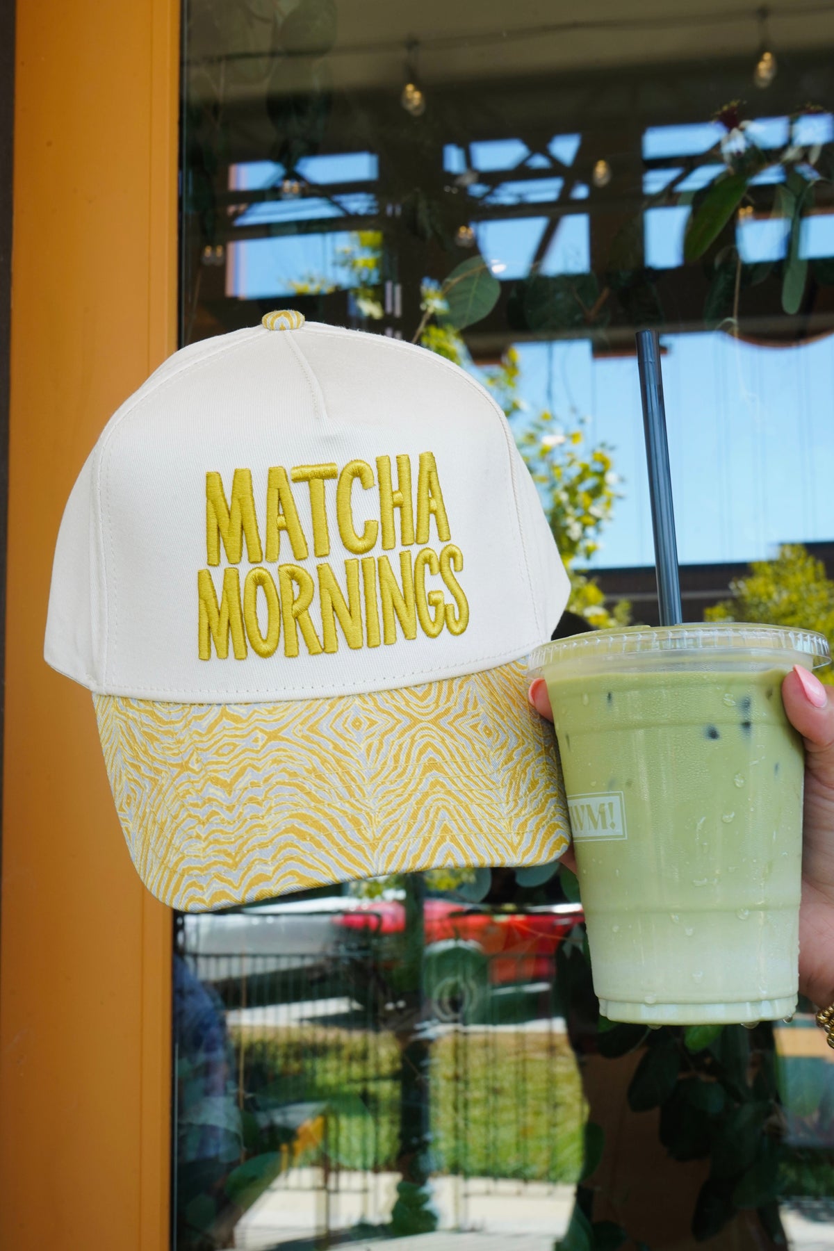 Matcha Mornings - Chartreuse Zebra Trucker Hat