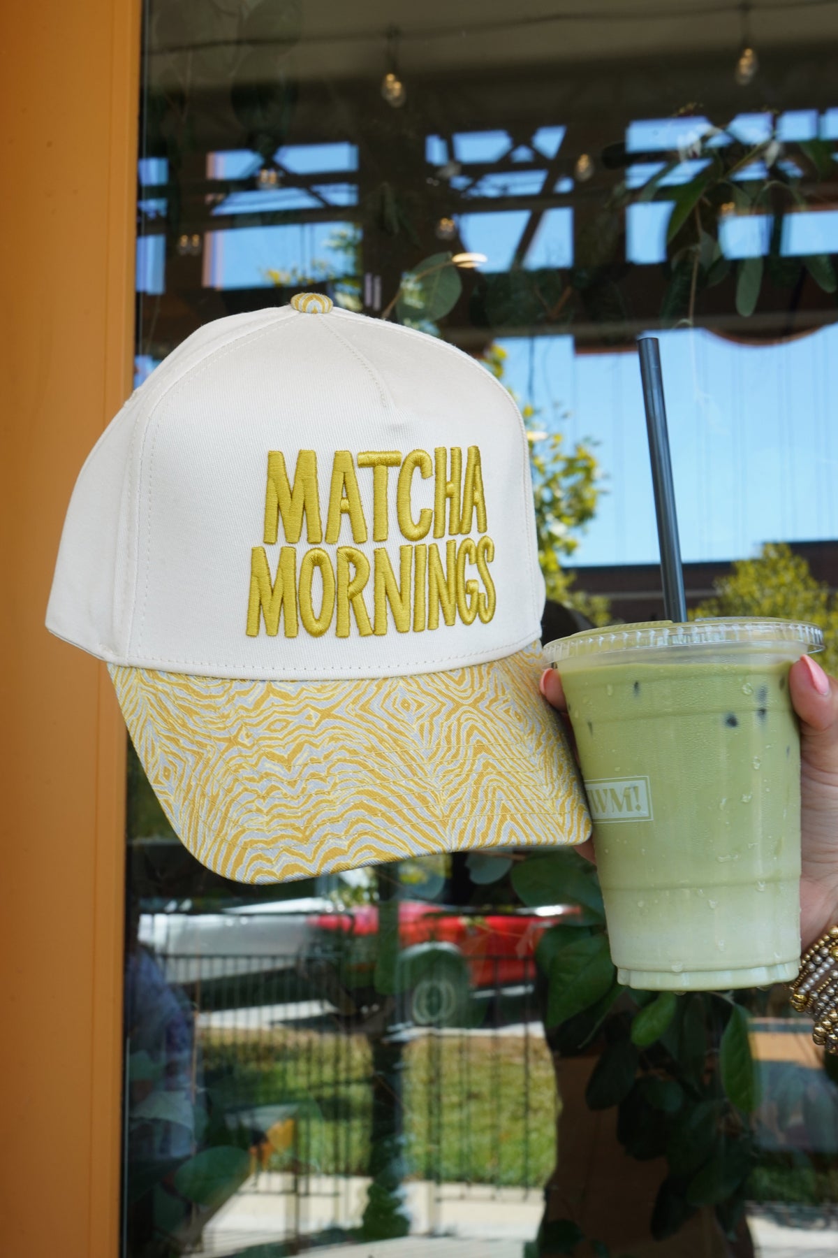 Matcha Mornings - Chartreuse Zebra Trucker Hat