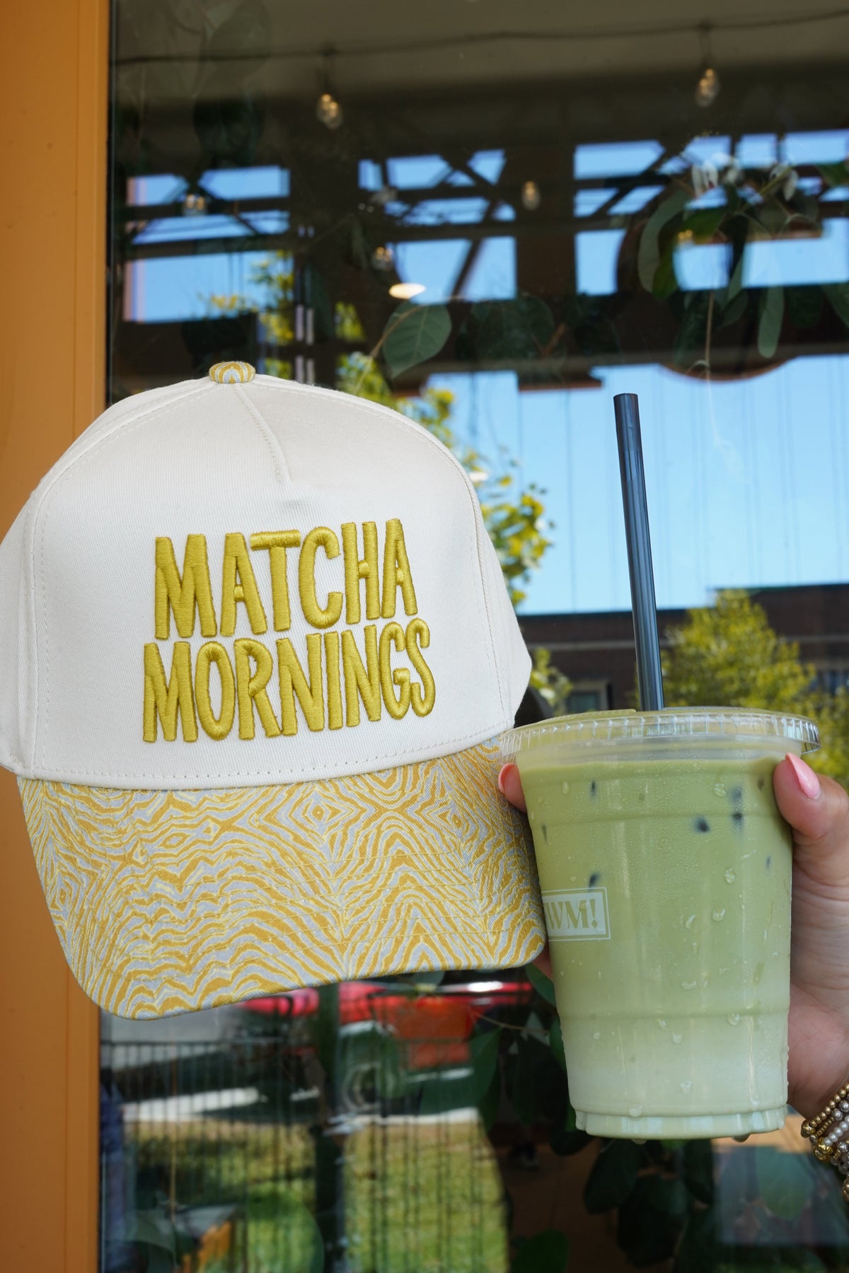 Matcha Mornings - Chartreuse Zebra Trucker Hat