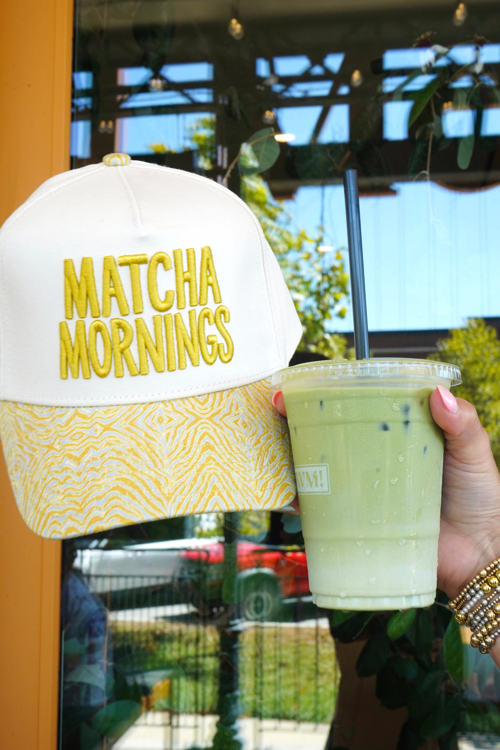 Matcha Mornings - Chartreuse Zebra Trucker Hat