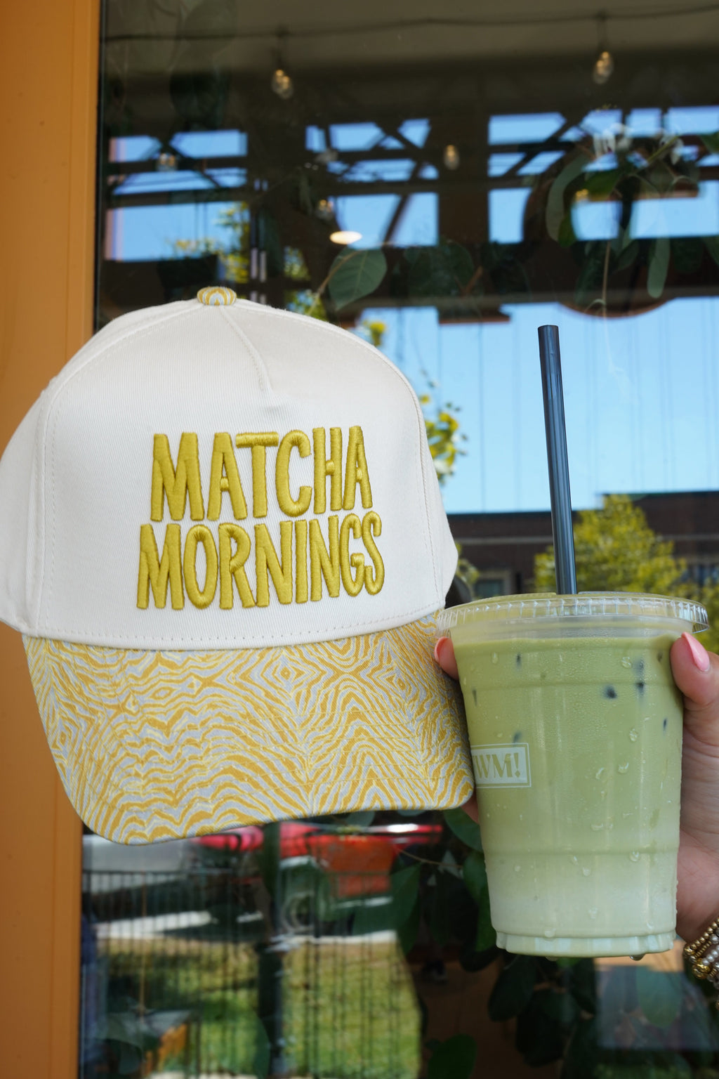 Matcha Mornings - Chartreuse Zebra Trucker Hat