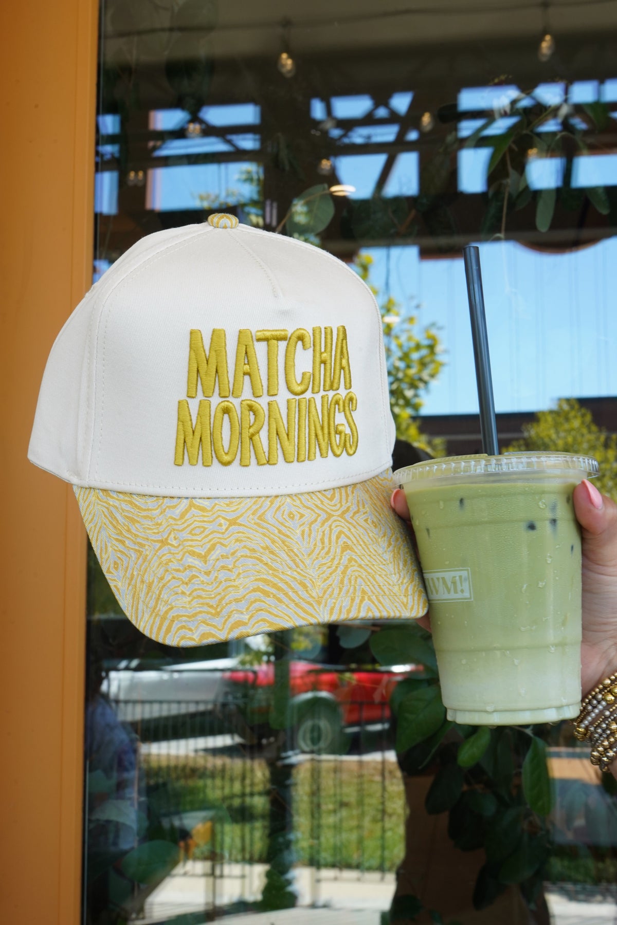 Matcha Mornings - Chartreuse Zebra Trucker Hat