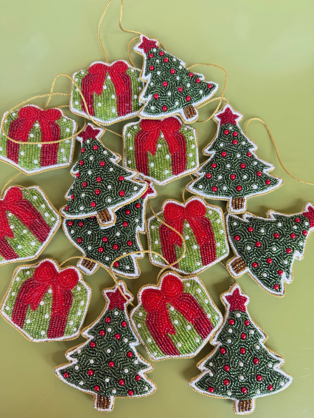 Holiday Beaded Bag Charms