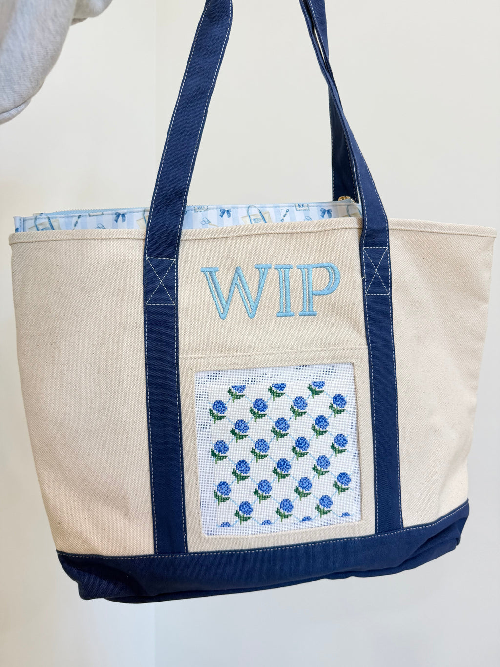 Needlepoint Canvas Tote — Self-Finishing