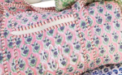 Quilted Block-Print Duffel Bag