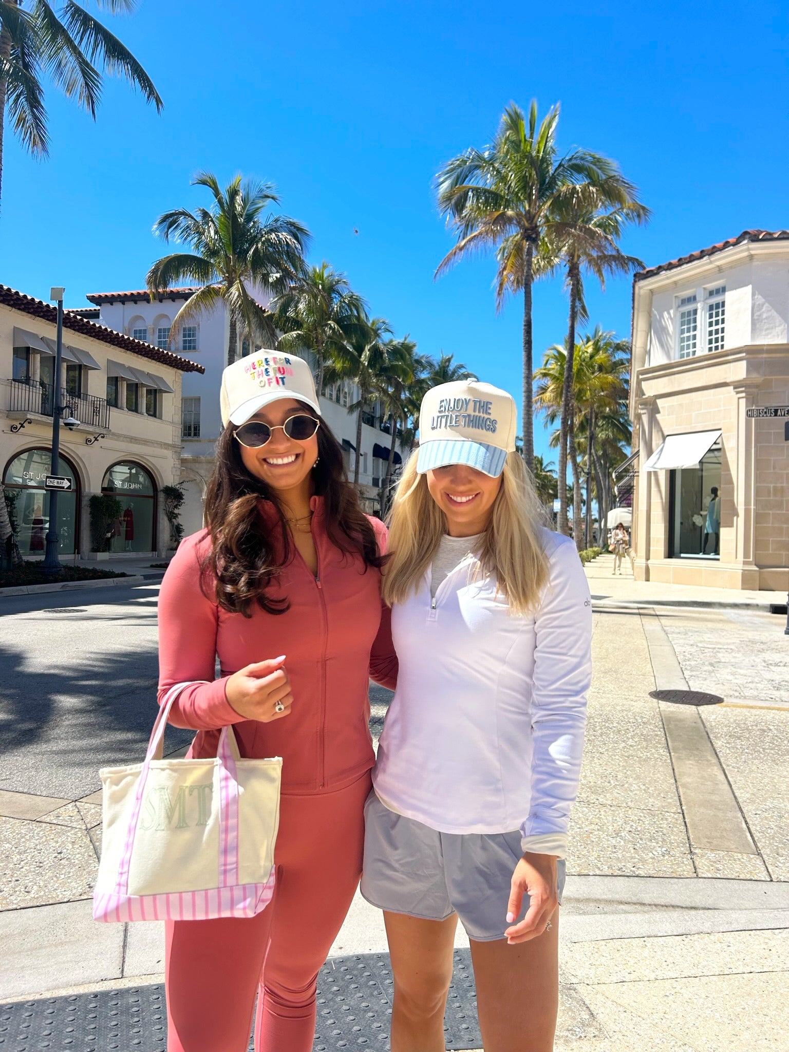 Enjoy the Little Things - Blue Stripe Vintage Trucker Hat - PREORDER