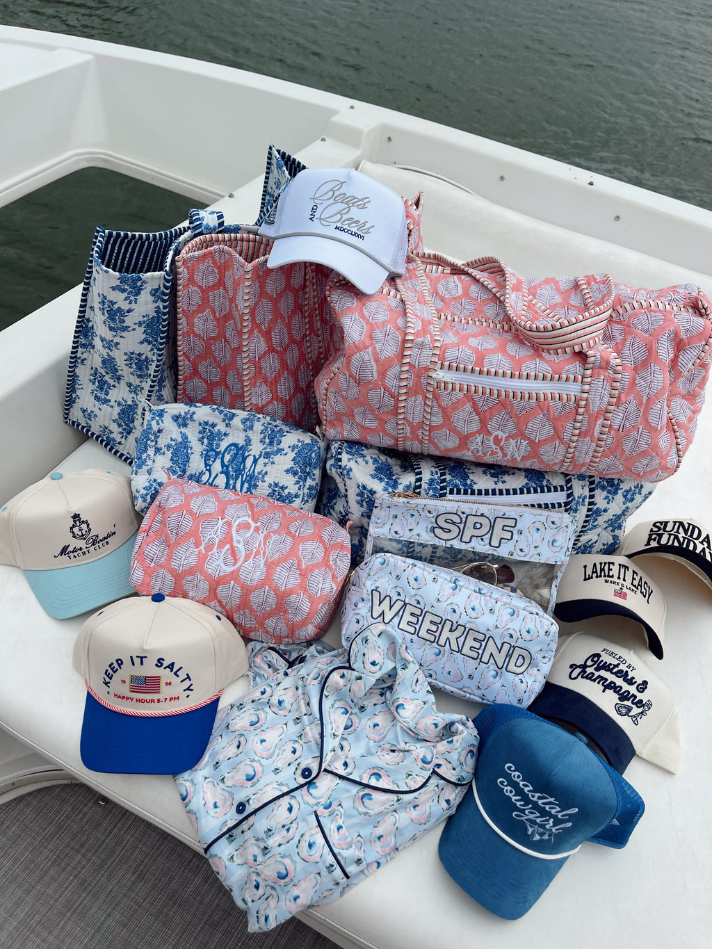 Boats & Beers - White Vintage Trucker Hat
