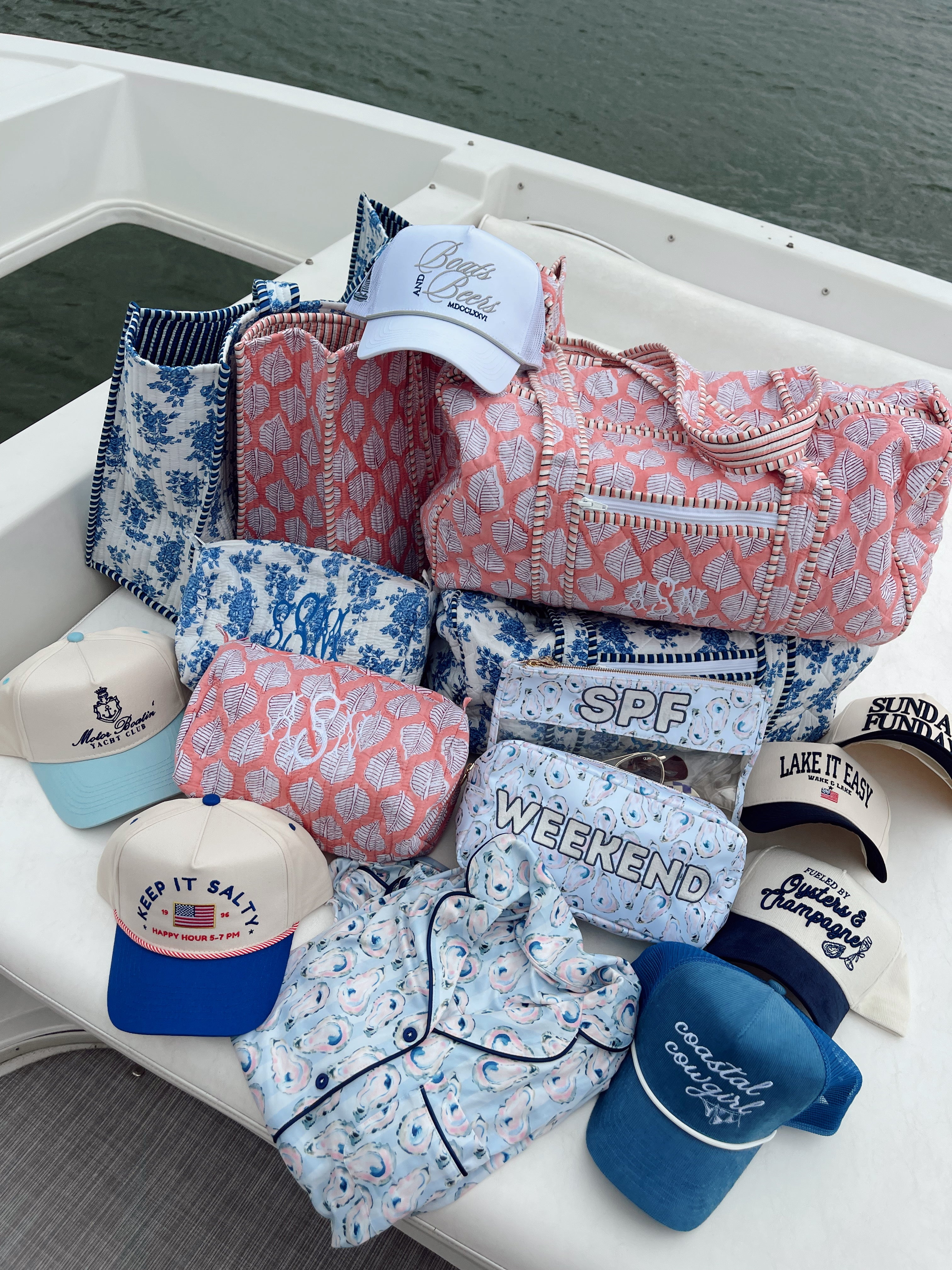 Motor Boatin' Yacht Club - Baby Blue Vintage Trucker Hat