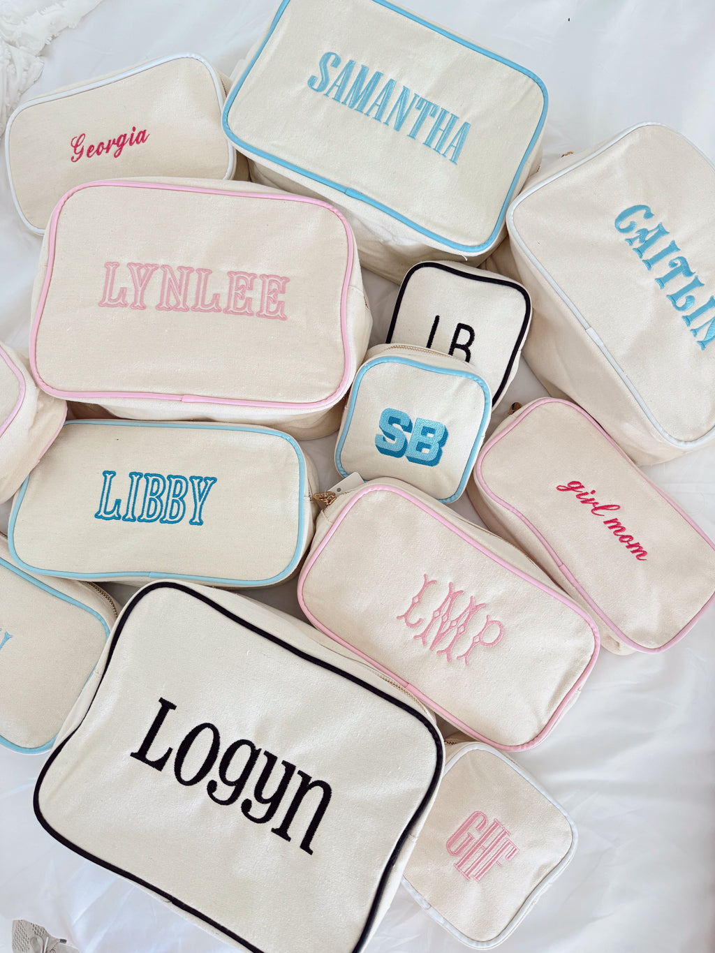 Canvas Makeup Bag Collection - PLAIN NO EMBROIDERY