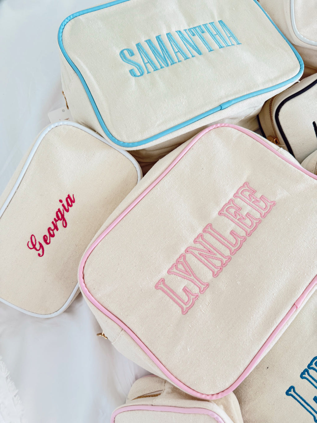 Canvas Makeup Bag Collection - PLAIN NO EMBROIDERY