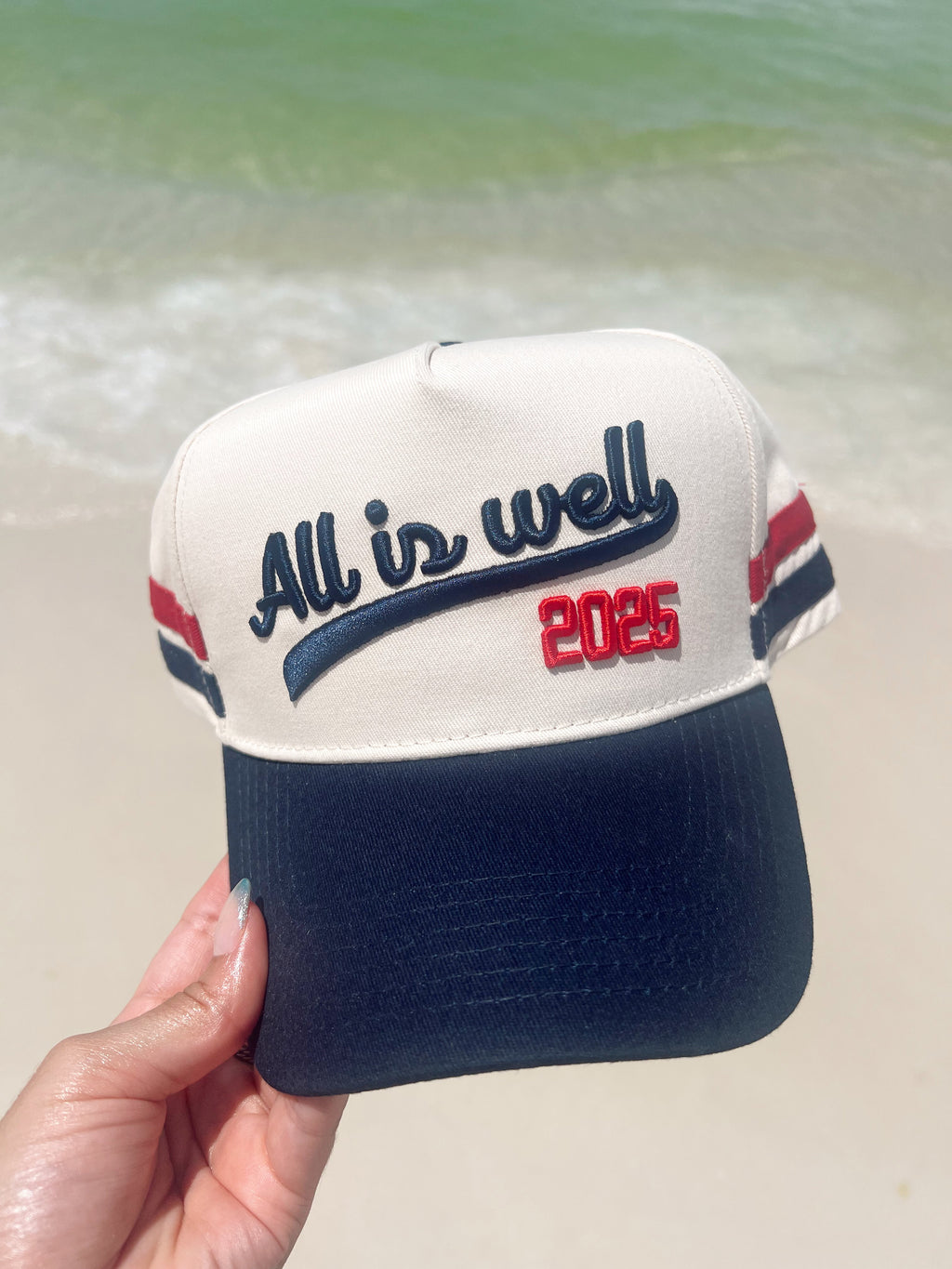 All is Well - Navy Vintage Trucker Hat