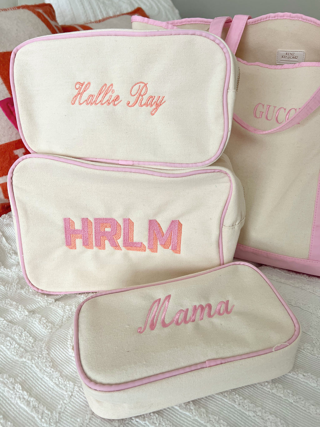 Canvas Makeup Bag Collection - PLAIN NO EMBROIDERY