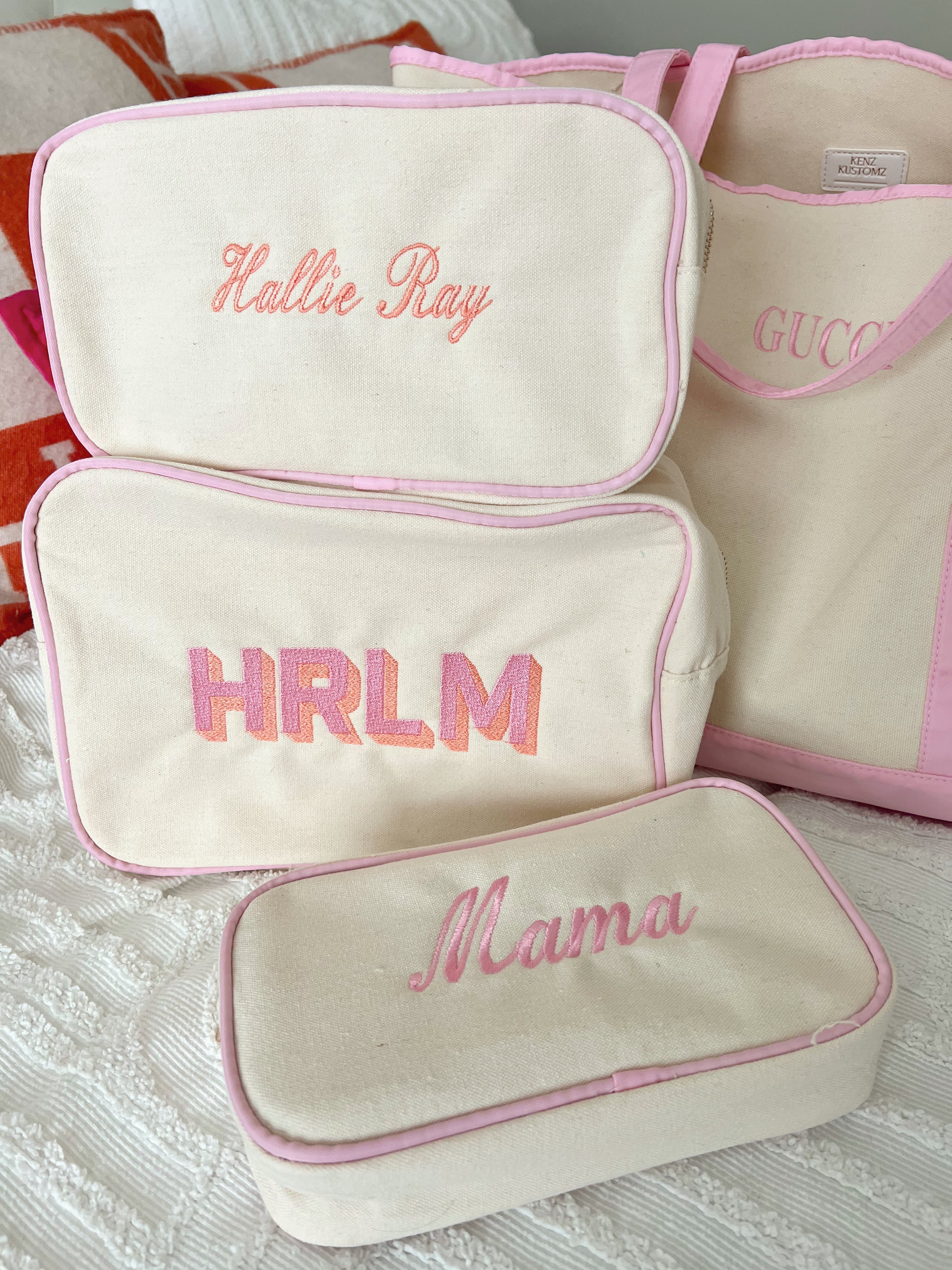 Canvas Makeup Bag Collection - PLAIN NO EMBROIDERY