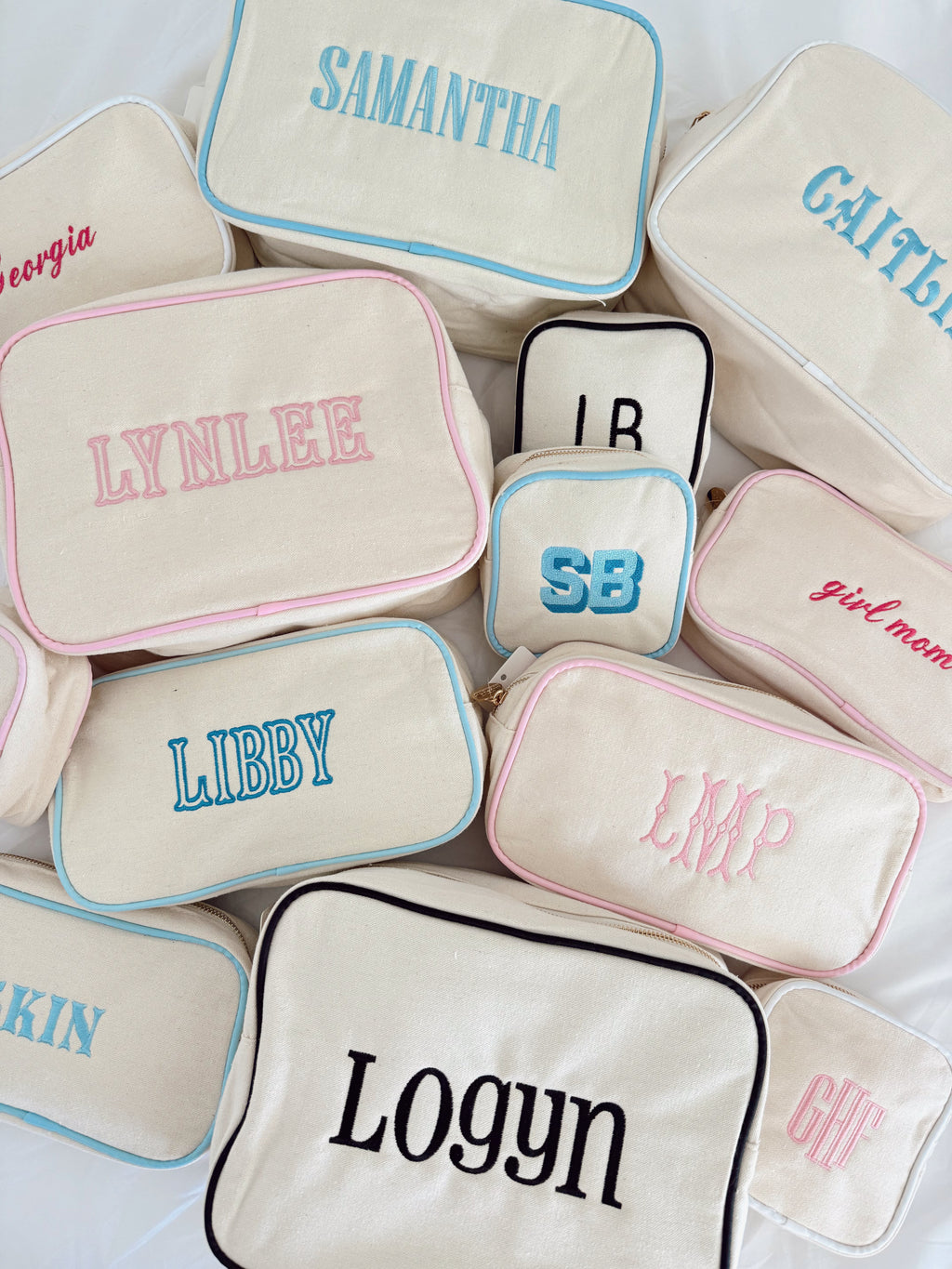 Canvas Makeup Bag Collection - PLAIN NO EMBROIDERY