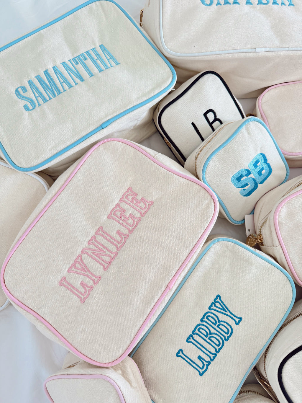 Canvas Makeup Bag Collection - PLAIN NO EMBROIDERY