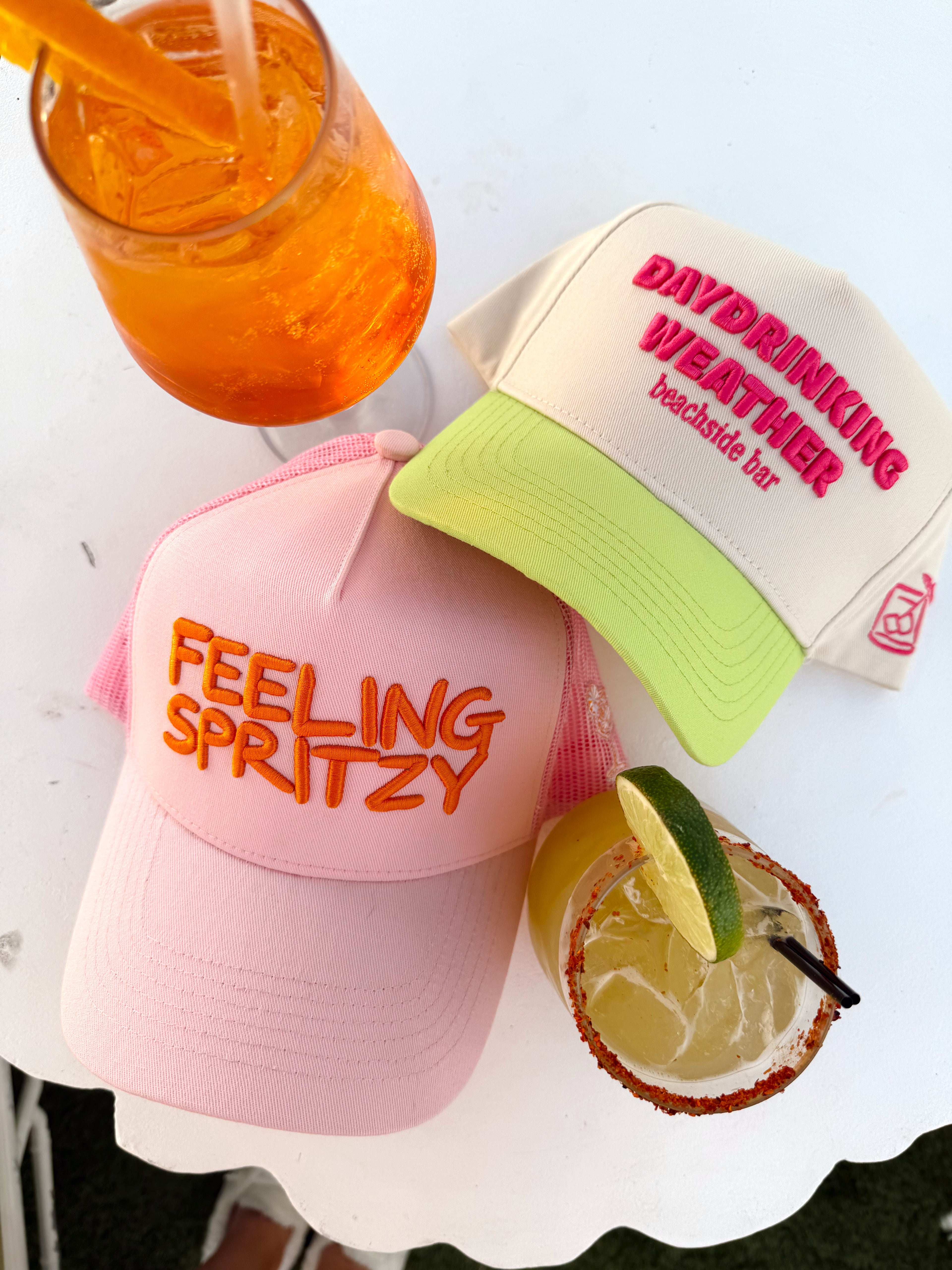 Feeling Spritzy - Pink Vintage Trucker Hat
