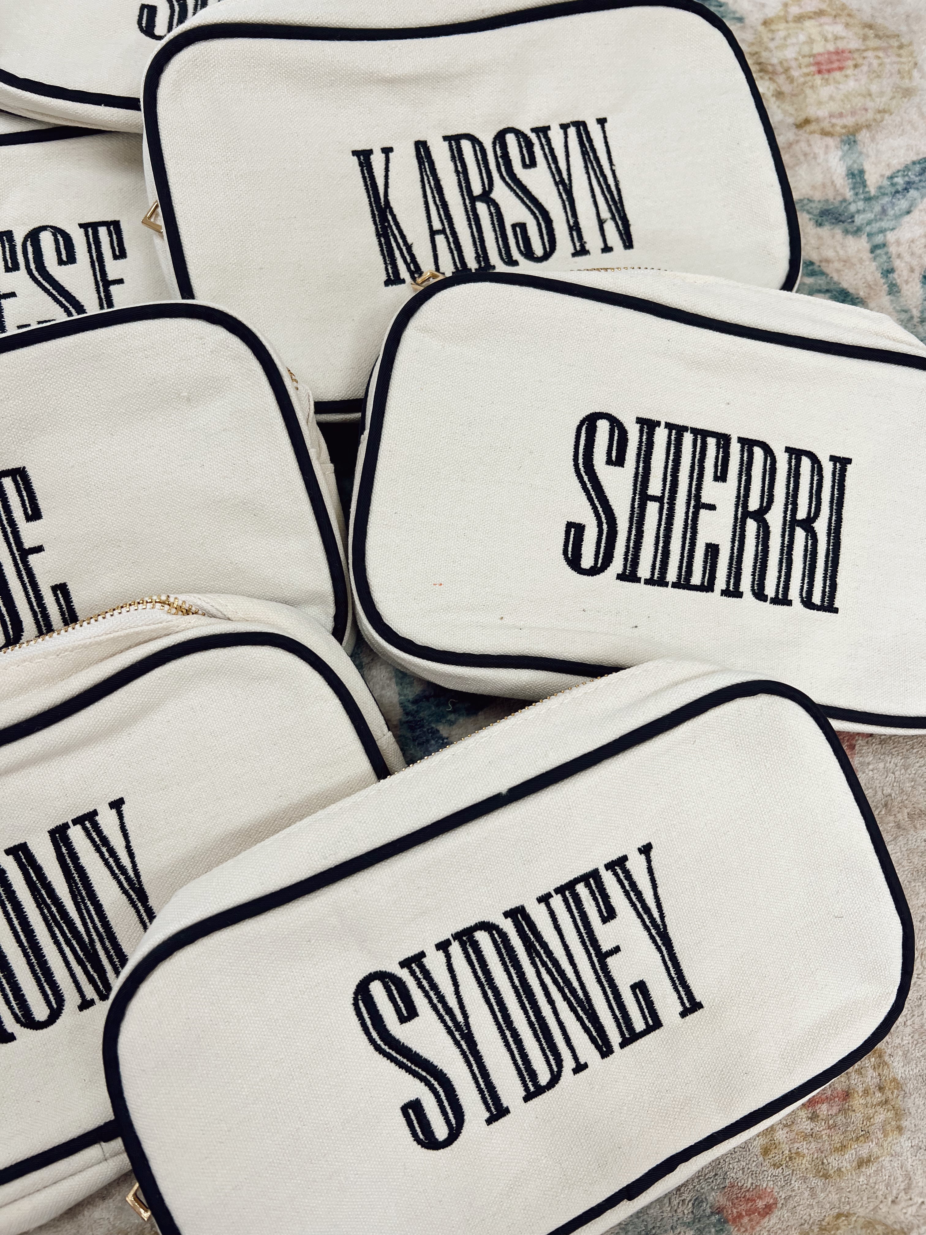 Canvas Makeup Bag Collection - PLAIN NO EMBROIDERY
