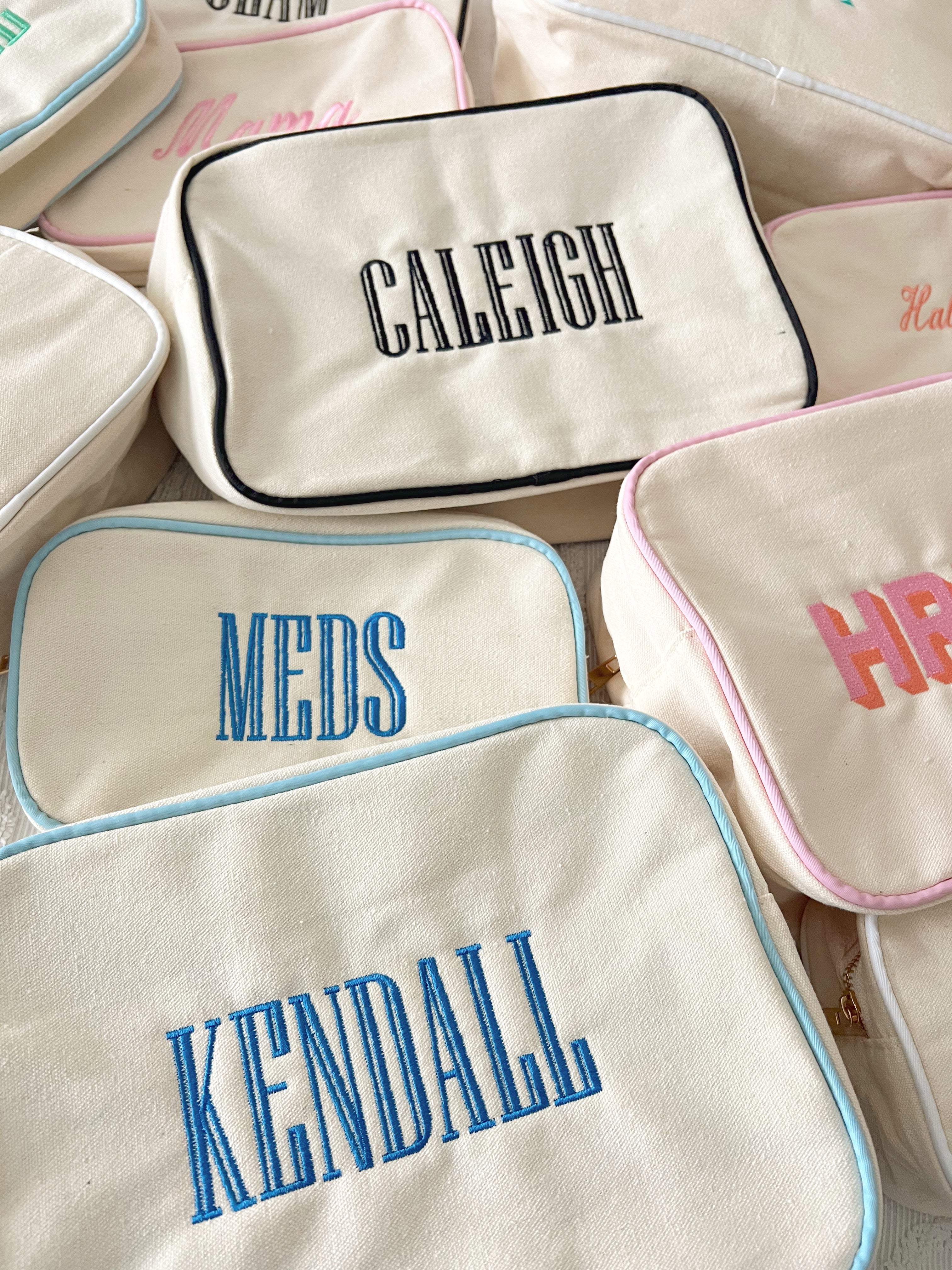 Canvas Makeup Bag Collection - PLAIN NO EMBROIDERY