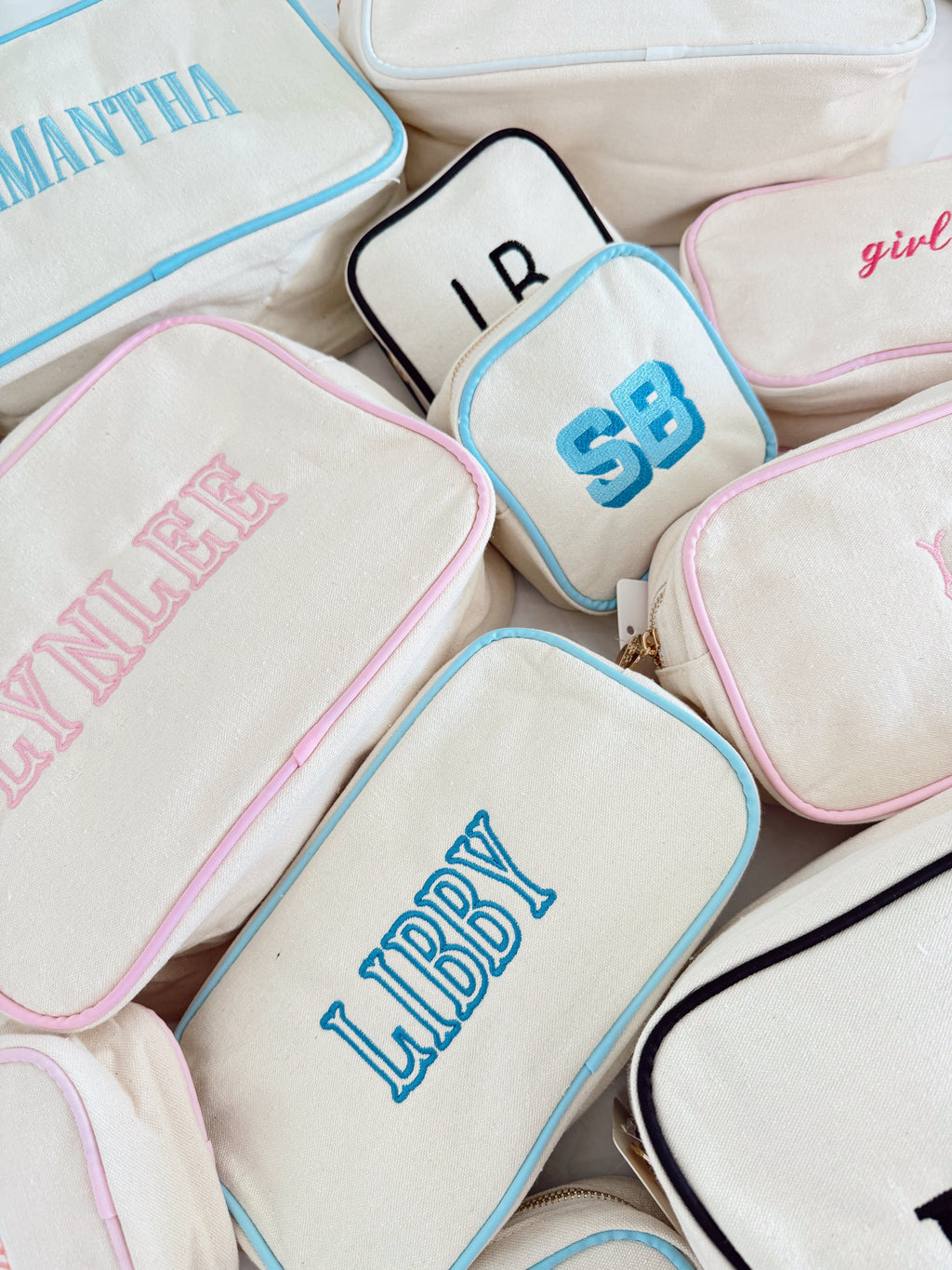 Canvas Makeup Bag Collection - PLAIN NO EMBROIDERY