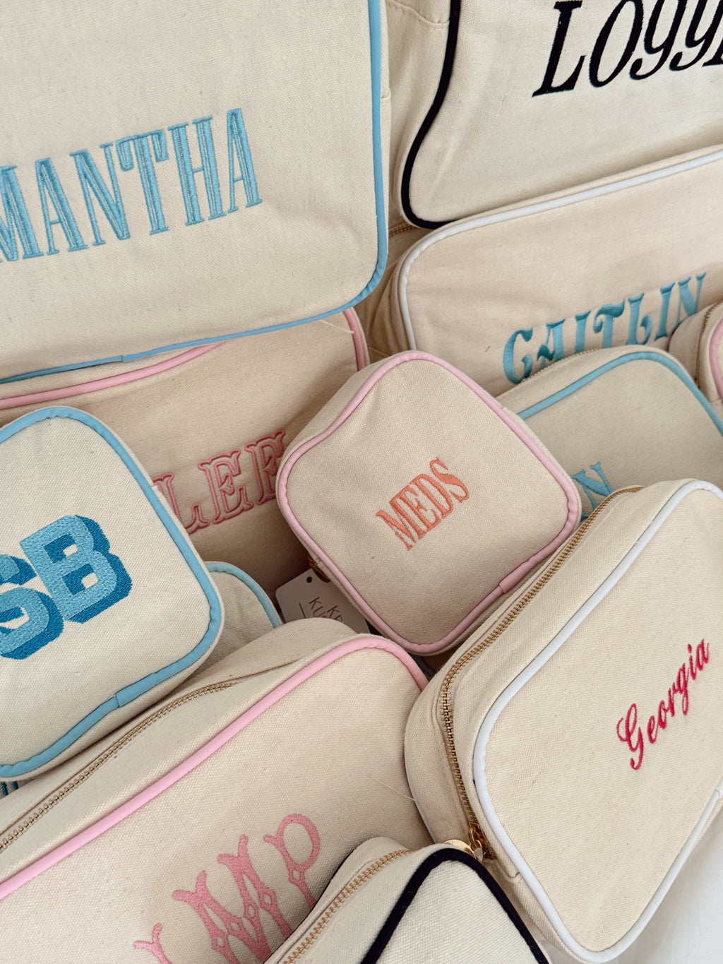 Canvas Makeup Bag Collection - PLAIN NO EMBROIDERY