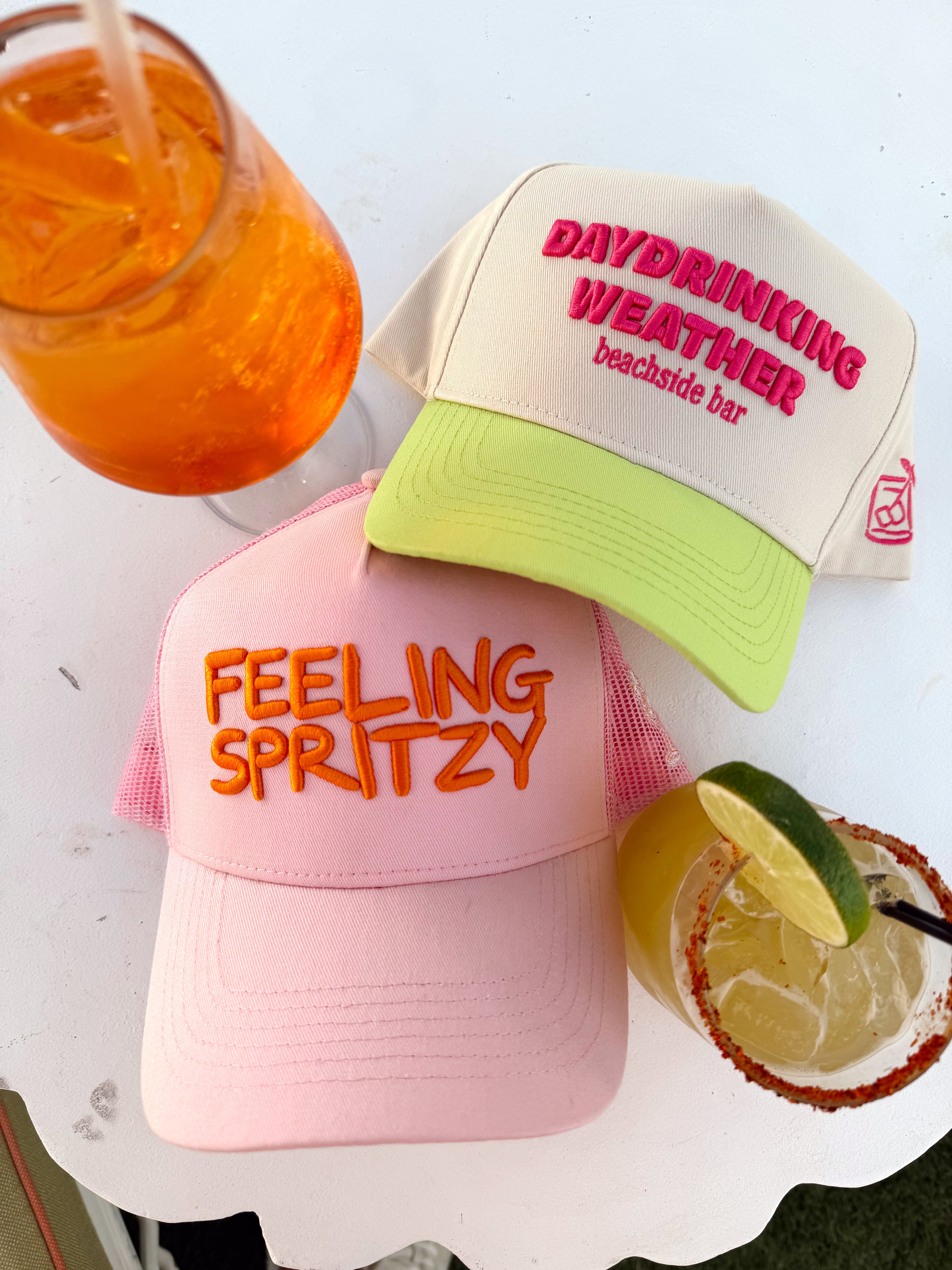 Feeling Spritzy - Pink Vintage Trucker Hat